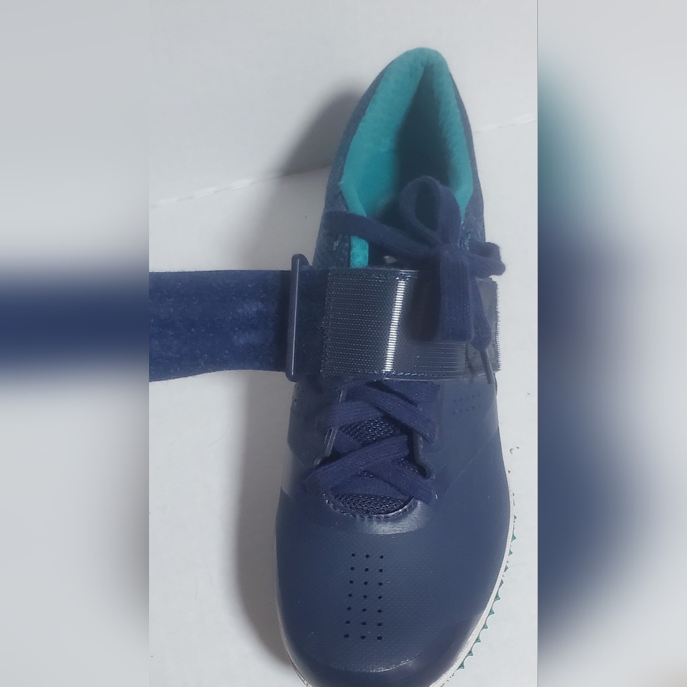 Adidas Adizero Navy and Teal Athletic track Shoes Mens Size 7 - Picture 6 of 9